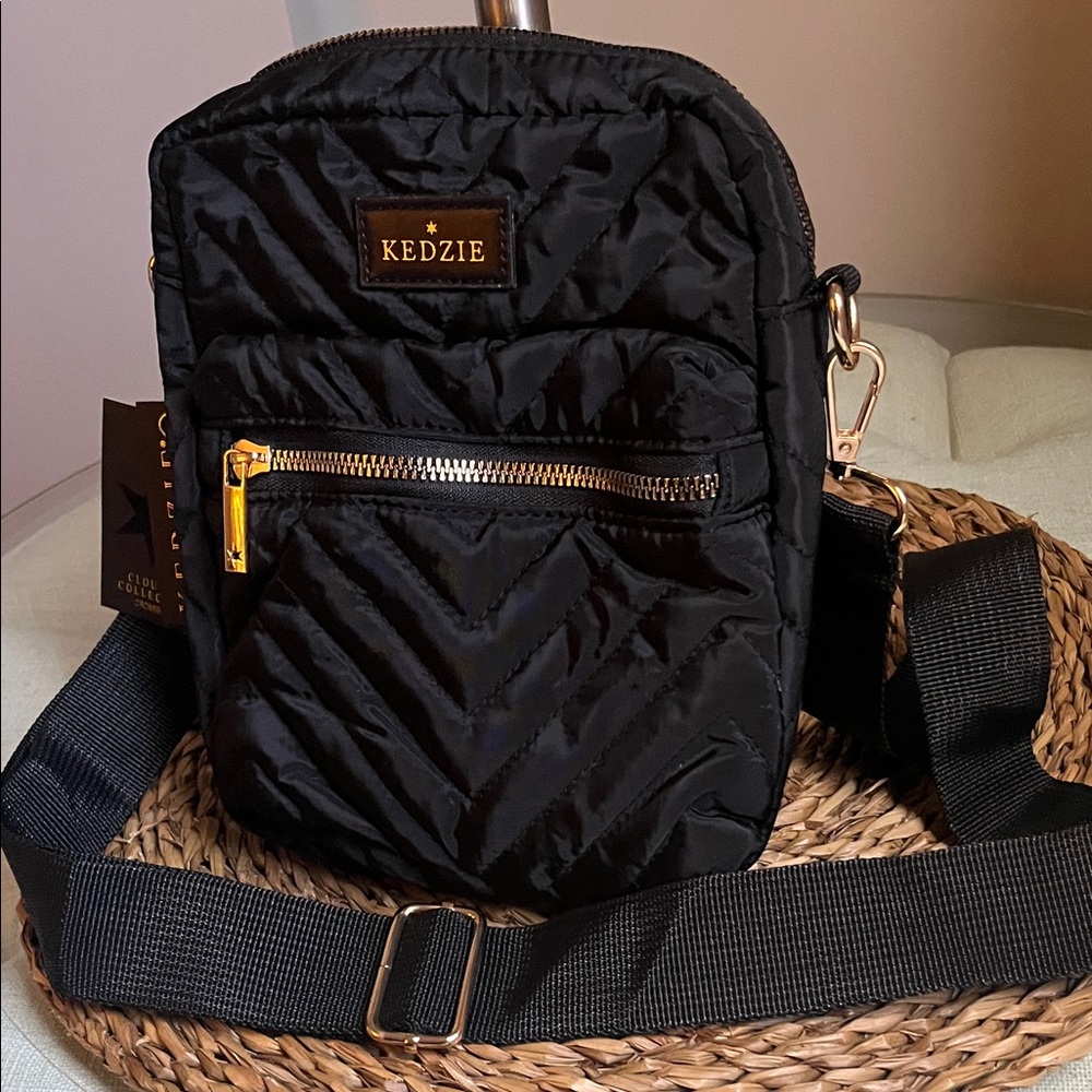 Black Quilted Crossbody Bag